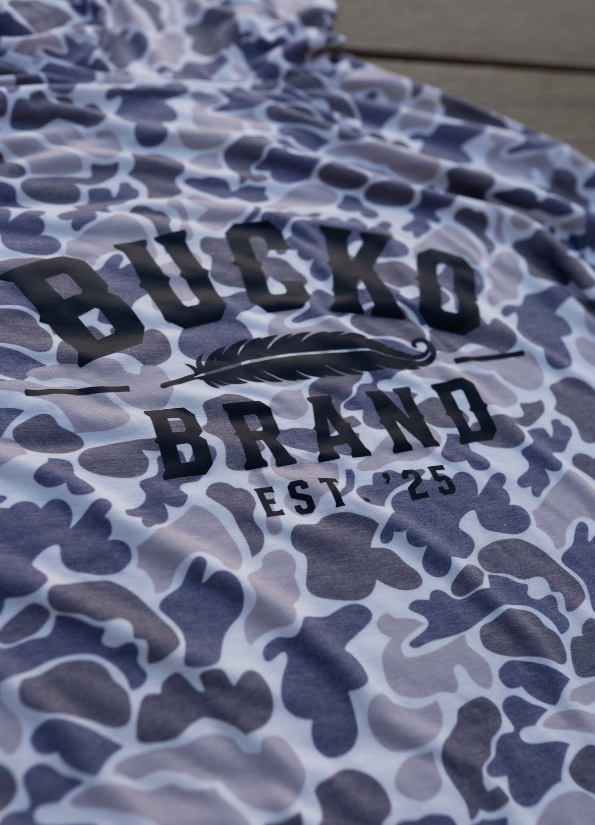 Bucko Brand old school camo performance hoodie